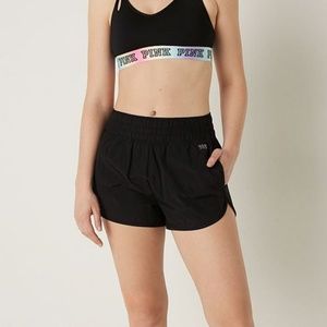 Victoria's Secret High Waist Running Shorts Black Large NEW